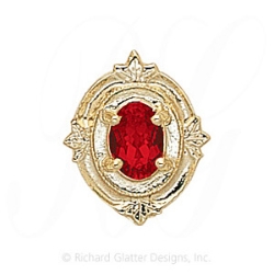 GS147 G - 14 Karat Gold Garnet Slide 